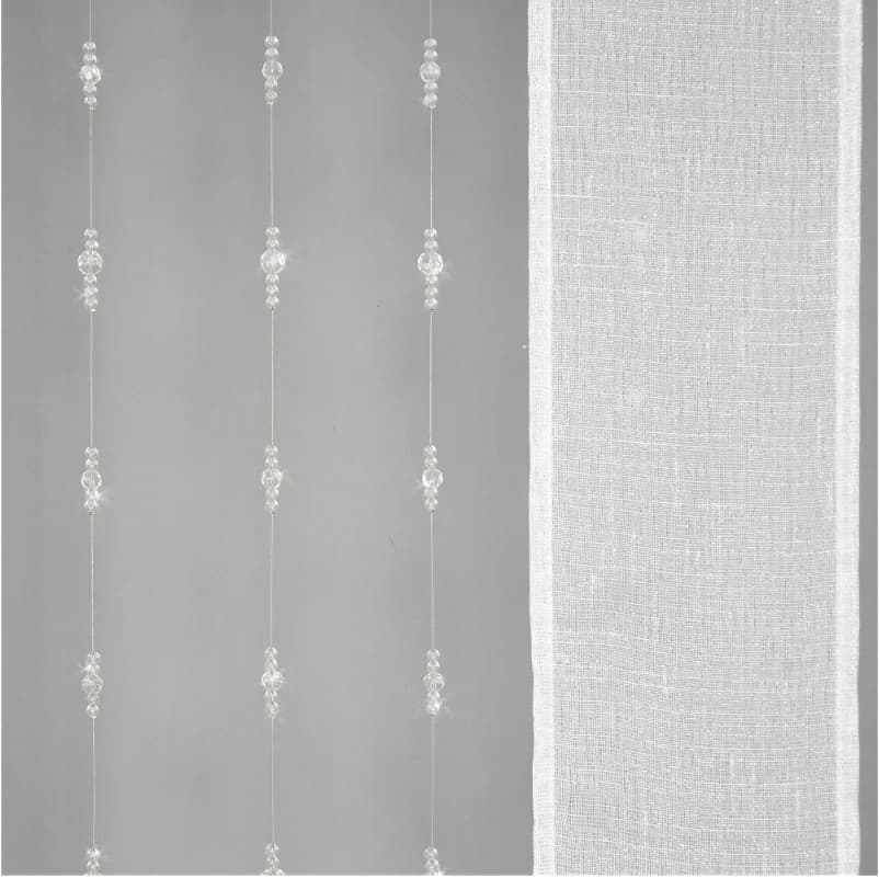 Detale i struktura materiału - Panel dekoracyjny ażurowy z kryształkami – Śnieżna biel 60x150 cm
