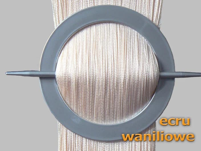 Detale i struktura materiału - Firana sznurkowa Makarony – Ecru waniliowe