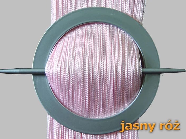 Detale i struktura materiału - Firana sznurkowa Makarony – Jasny róż 300x250 cm