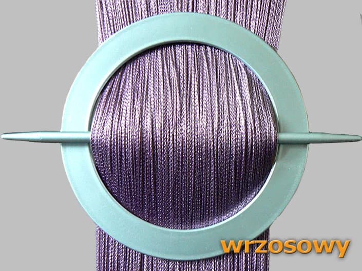 Detale i struktura materiału - Firana sznurkowa Makarony gładka – Wrzosowa 300x180 cm